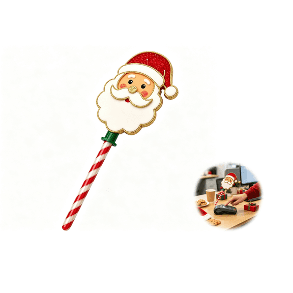 Card Reader Payment Wand, Holiday Santa Claus Payment Magic Stick, Touchless Tap‑To‑Pay Gadget, Seasonal Decoration Accessory For Festive Promotions