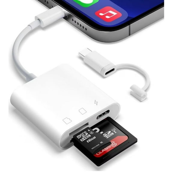 Card Reader - Suitable For Apple To Sd+Tf+Charging (Boxed)