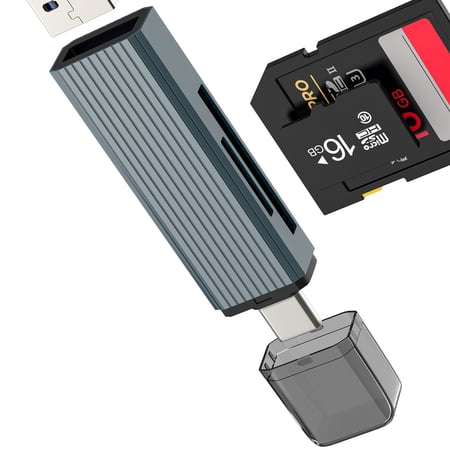 USB C to SD Card Reader Micro SD USB 3.0 Adapter for iPhone 16 Pro Max Camera TF Memory Flash Drive Stick for Apple External Storage Macbook Laptop Android Type C Converter for iPad Accessories