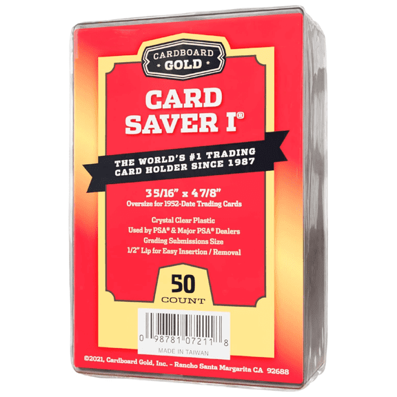 Card Saver 1 - Semi Rigid Card Holder for Graded Card Submittions - 50ct Pack (1)