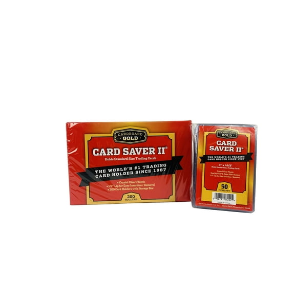 Card Saver 2 - Semi-Rigid 3x4 Card Holder for Trading Cards, Baseball Card Protectors- Trusted Storage Box Since 1989 (2000 Card Savers)