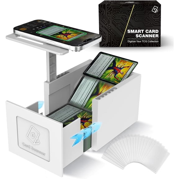 Card Scanner Stand for Sports Cards, Automatic Card Feeder Sports Cards, Organize Your Collection Easily