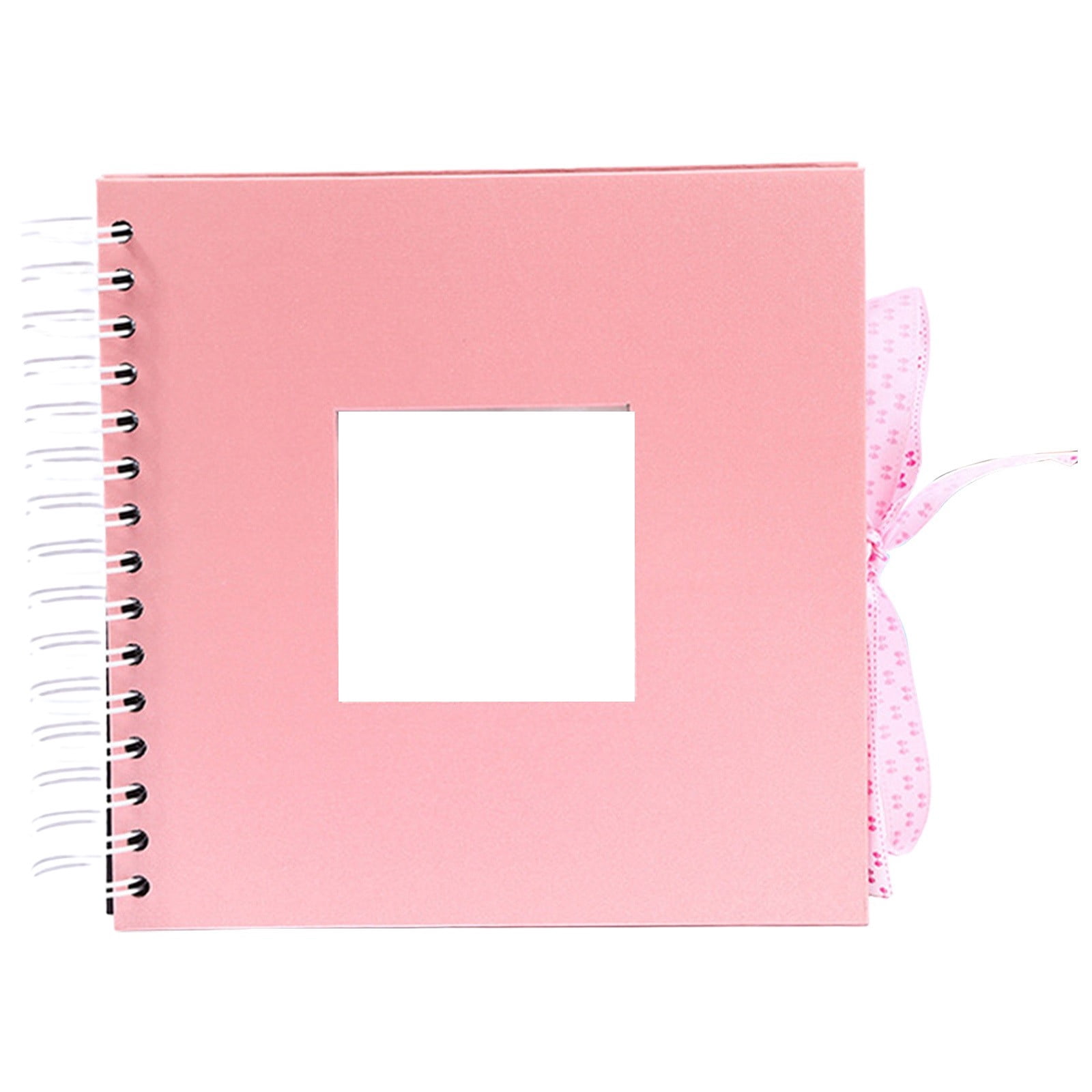 Card Scrapbook Creative Bow Diy Photo Album 8 Inch Window Design Ribbon Memory Book