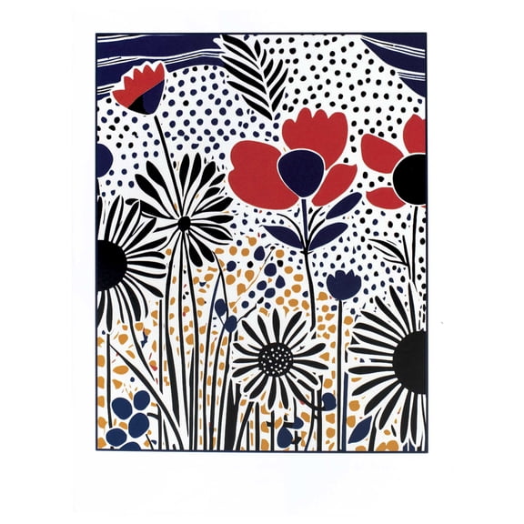 Cottage Garden Blank Flowers With Scripture 5.5 x 7.5 x 0.625 Inch, Durable Cardstock with 4 Assorted Designs, Set of 12 Greeting Cards & 12 Envelopes
