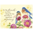 thumbnail image 1 of Cottage Garden Friendship Blue Birds & Brights 5.5 x 7.5 x 0.625 Inch, Durable Cardstock with 4 Assorted Designs, Set of 12 Greeting Cards & 12 Envelopes, 1 of 1