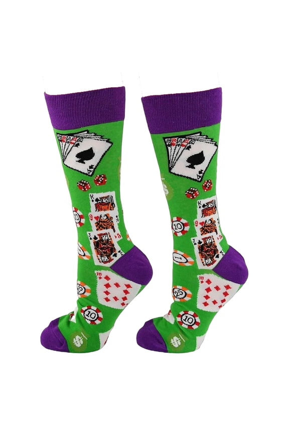 Card Shark Socks from the Sock Panda (Adult Medium)