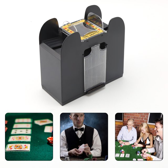 Card Shuffler, Automatic Card Dealer 6 Decks, Battery Electric Card