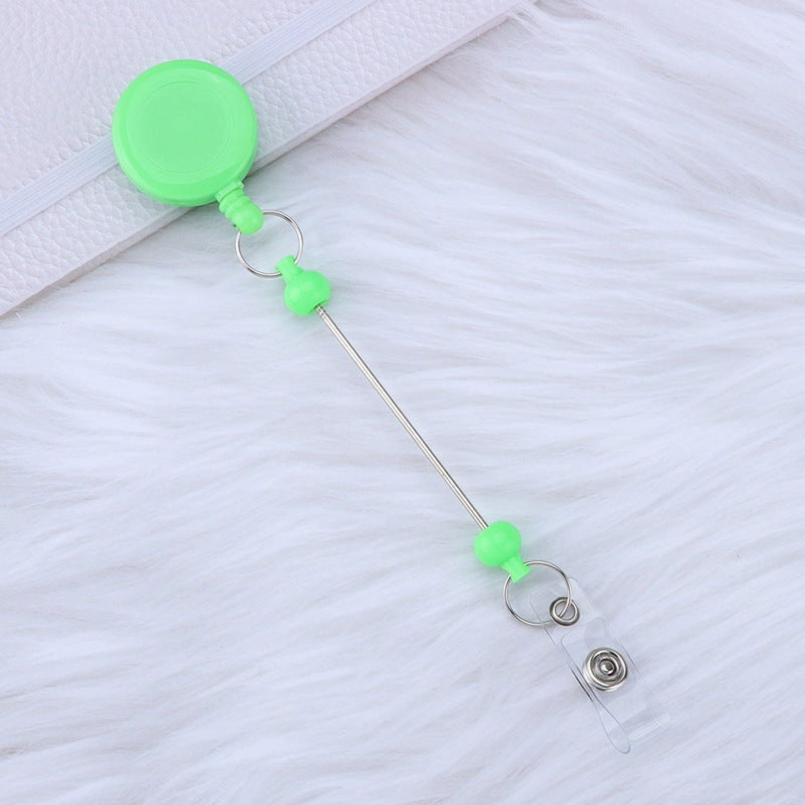 Retractable Badge Holder Keychain with Buckle Secure Plastic Card Sleeve Easy Access Convenient Use ID Card Holder Key