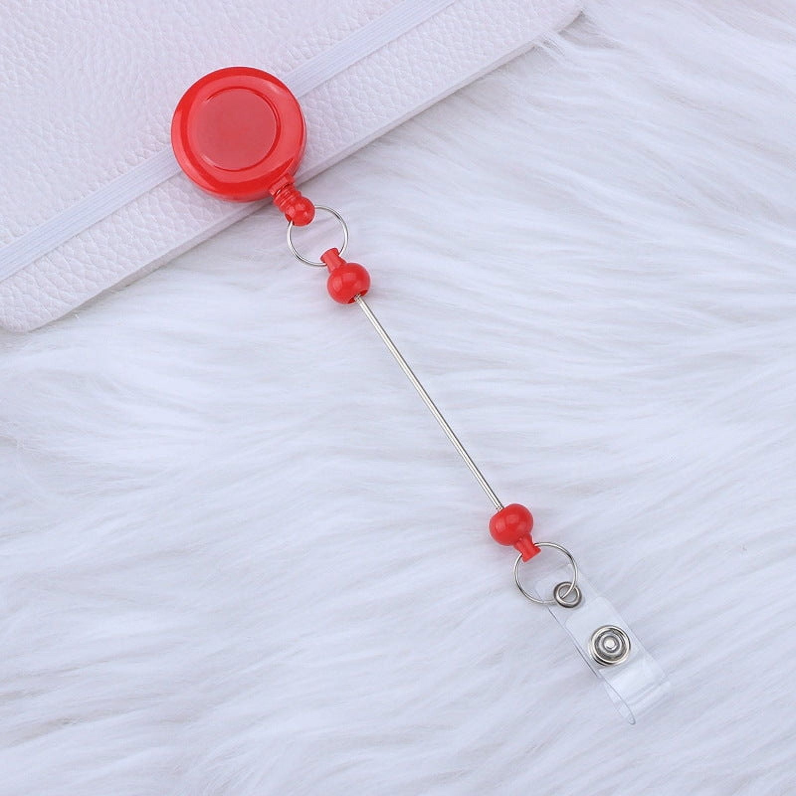 Retractable Badge Holder Keychain with Buckle Secure Plastic Card Sleeve Easy Access Convenient Use ID Card Holder Key