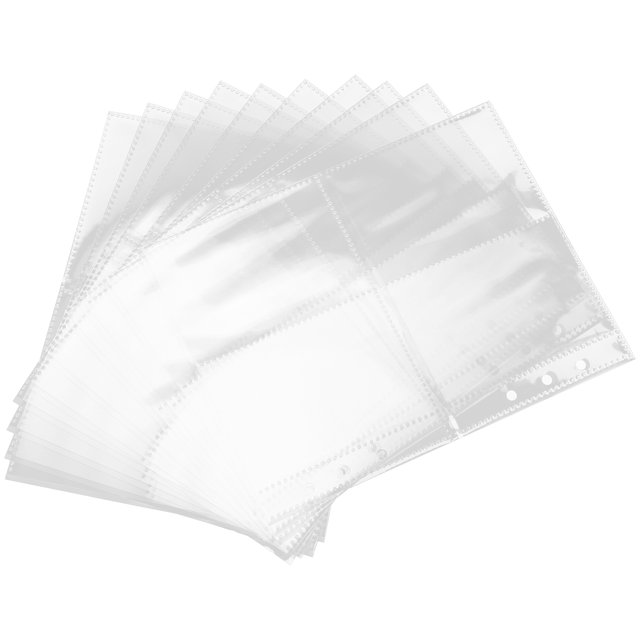 Card Sleeves for Binder Postcard Loose Leaf Photo Folder Album 6 Ring Pp 90 Pcs