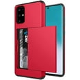 thumbnail image 1 of Card Slot Holder Wallet Samsung Galaxy S23 Plus Case - (Red) Dual Layer Shockproof with Heavy Duty Protection, 1 of 6