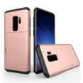 thumbnail image 1 of Card Slot Holder Wallet Samsung Galaxy S9 Plus Case - (Rose Gold) Dual Layer Shockproof with Heavy Duty Protection, 1 of 6