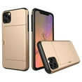thumbnail image 1 of Card Slot Holder Wallet iPhone 12 Pro Case - (Gold) Dual Layer Shockproof with Heavy Duty Protection, 1 of 5