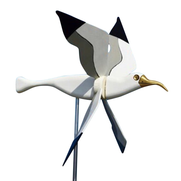 Card Slot Whirligig Asuka Series Windmill Whirly Parrots Garden Decoration Metal Outdoor Art Stake