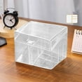 thumbnail image 1 of Card Storage Box, Acrylic Transparent Card Organizer, Flip Cover Multi-Compartment Card Display Case for Collectors, 1 of 4