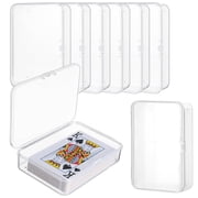Card Storage Box,Bexikou Transparent Dust-proof Playing Deck Card Cases,Clear Plastic Trading Card Storage Box,Plastic Card Holder Box for 100 Pcs Cards 6 Pcs