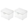 thumbnail image 1 of Card Storage Box Stackable Multifunctional Business Card Organizer, 2Pc Pack Small Storage Box for Home Office, 1 of 9