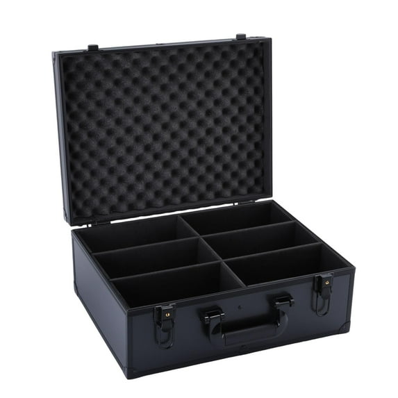 Card Storage Box Trading Card Organizer Aluminum Alloy Secure Lock EVA Foam Inserts for Collectors and Enthusiasts