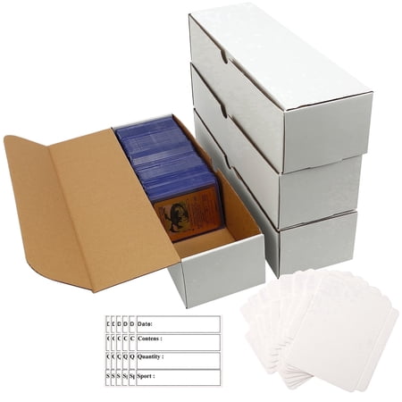 EBOAUSI Card Storage Box,Cardboard Trading Card Storage Box,Sports Card Storage Box Fits Baseball Cards,Football Cards,Basketball Cards,Collectible Gaming & Trading Cards