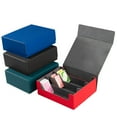 thumbnail image 1 of Card Storage Box for Trading Cards, 1900+ PU Leather Card Deck Case, Magnetic Closure Card Holder Fits for Game Cards, 3-Row Compartments Drawer with Card Dividers, 1 of 8