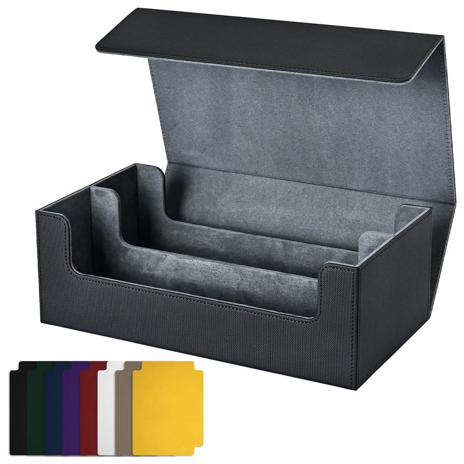 Card Storage Box for Trading Cards,Card Deck Case, Magnetic Closure ...