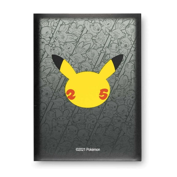 Card Supplies Pokemon Celebration (25th Anniversary) Card Sleeves (Black, 65 Count)