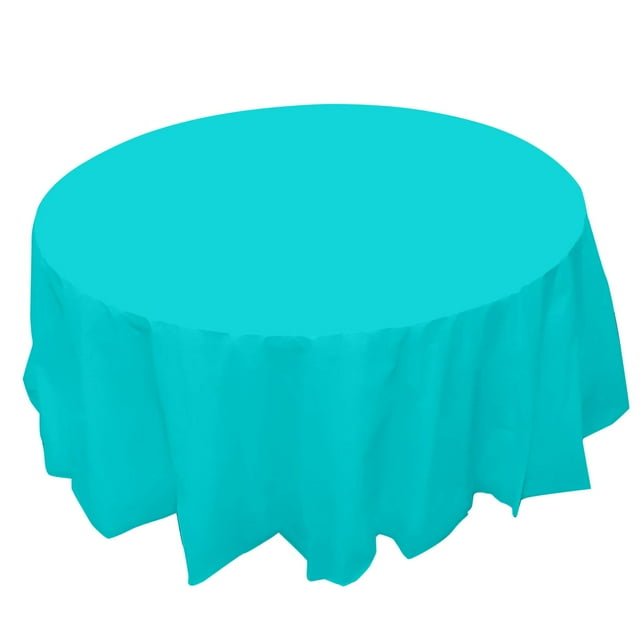 Card Table Cover 12 Pack Premium Plastic Disposable 84 Inch Round