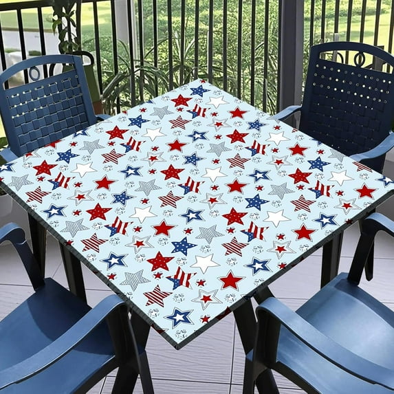 Card Table Covers Fitted Square 34x34 with Elastic Outdoor Elastic Table Cover for Tables Waterproof Wipeable Table Cloths for Indoor,Picnic,Kitchen,Dinner
