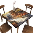 thumbnail image 1 of Card Tables Folding Square, Saffron Spice Bazaar Pattern Printed on Fade Resistant Elastic Outdoor Table Cover, Great for Patio Furniture Outdoor Entertaining, Fit for 36" x 36" Square Tables, 1 of 4