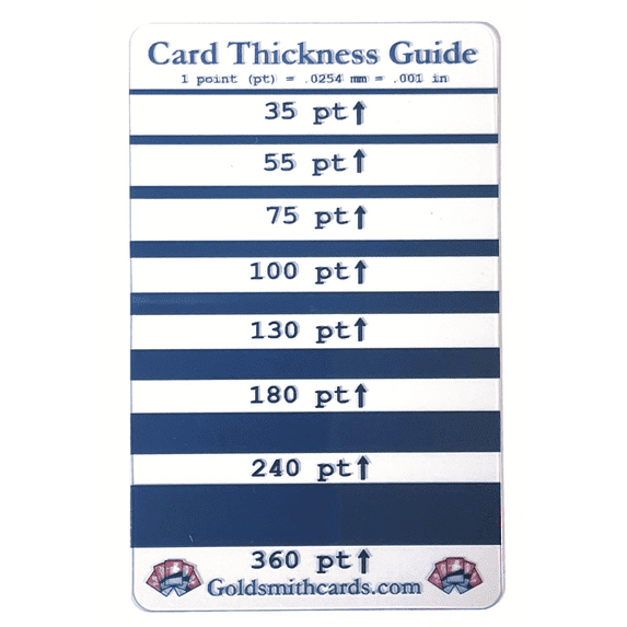 Card Thickness Guide- Measure Thickness of Any Sports Card or Trading Card Safely & Easily 35 pt to 360 pt