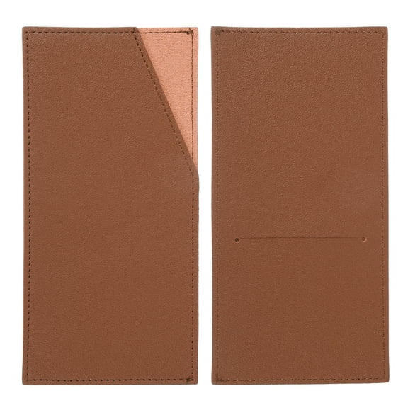 Card and Cash Envelope Wallet, Budget Cash Holder Reusable Money Bag Pouch Leather Money Organizer Pouch for Receipt Check Bill, Brown