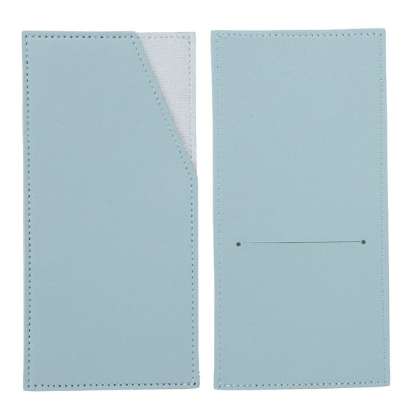Card and Cash Envelope Wallet, Budget Cash Holder Reusable Money Bag Pouch Leather Money Organizer Pouch for Receipt Check Bill, Light Blue