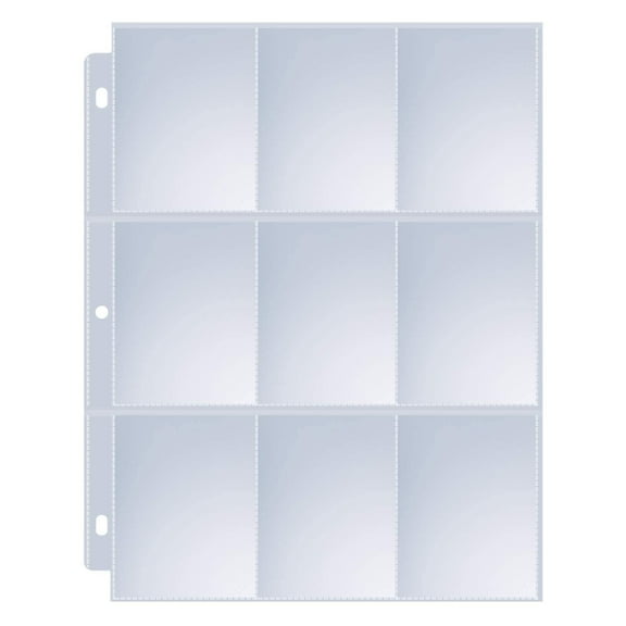 Card binder sleeves, Emlimny Trading Card Sleeve Pages for 3 Ring Binder, Sheets Standard Size Cards, 46 Pack 9 Pocket Trading Card Binder Sleeves Page Protectors Sheet