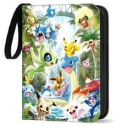 KENDINHF Trading Card Collection Book Portable Premium PU Leather 400 Pocket Green 24 x 18 cm