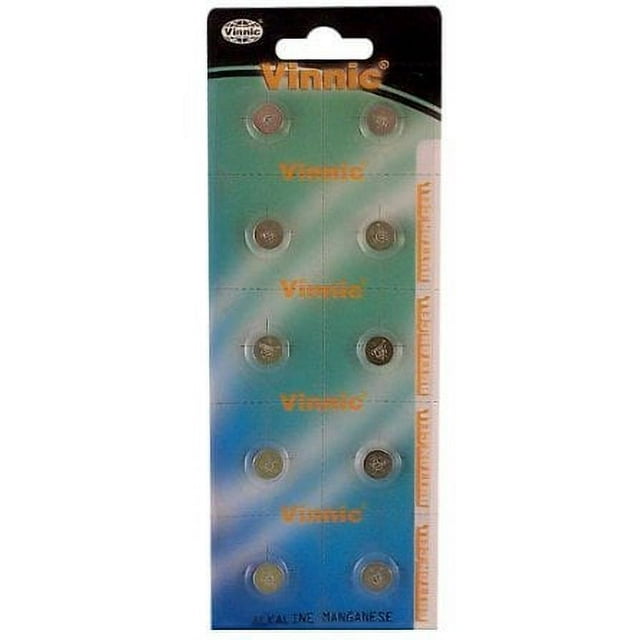 Card of Ten LR41 Equivalent Alkaline Batteries for Streamlight Key