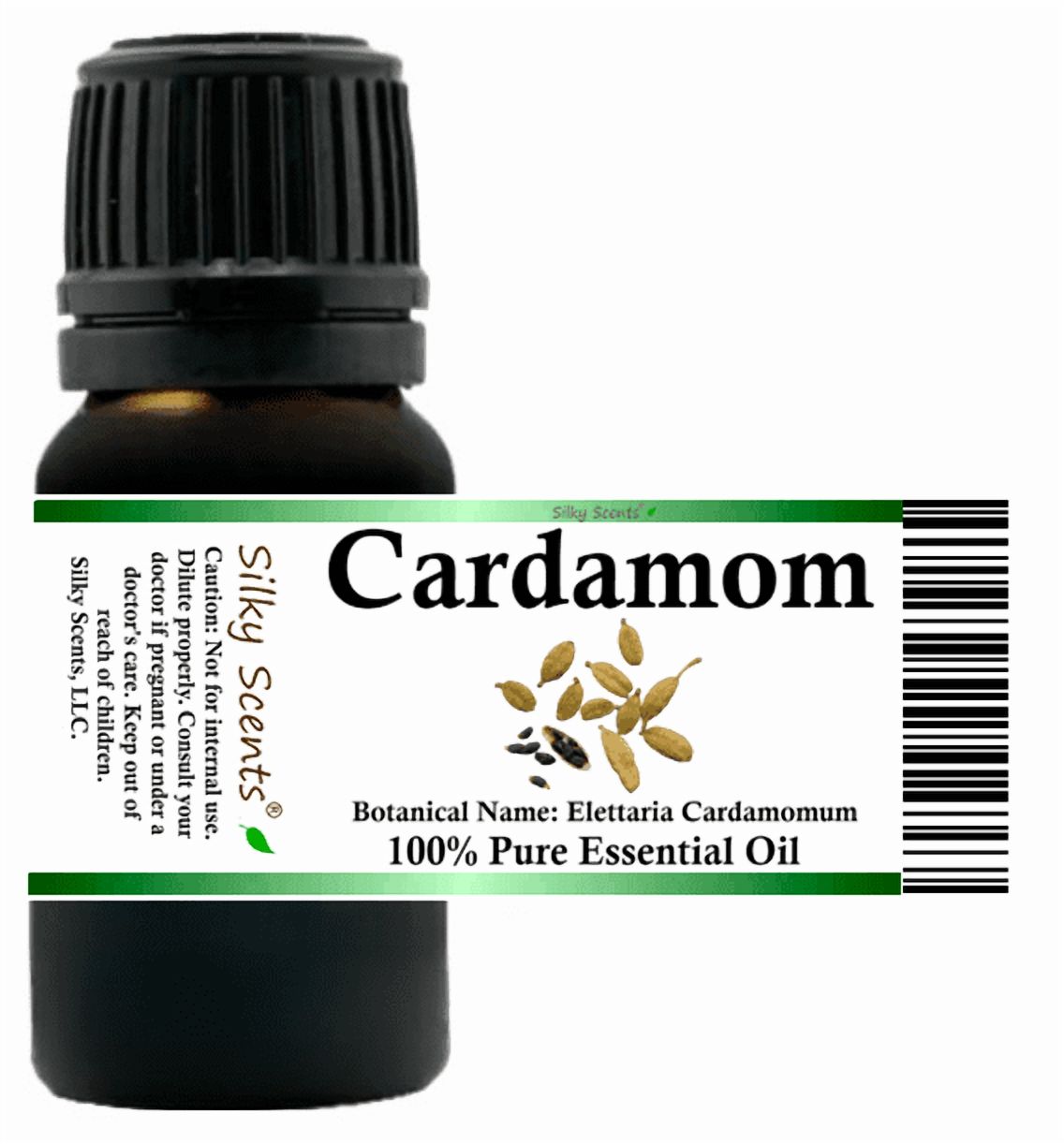 Cardamom Essential Oil 15 ml (1/2 fl oz) - 100% Pure and Natural by Silky Scents