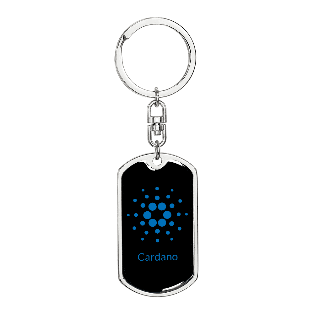 Cardano Blue Crypto Cryptocurrency Stainless Steel or 18k Gold Premium  Swivel Dog Tag Keychain - Walmart.com