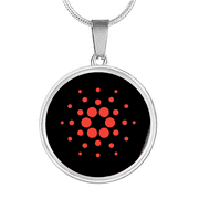 Cardano Crypto Necklace Circle Necklace Stainless Steel or 18k Gold 18-22"