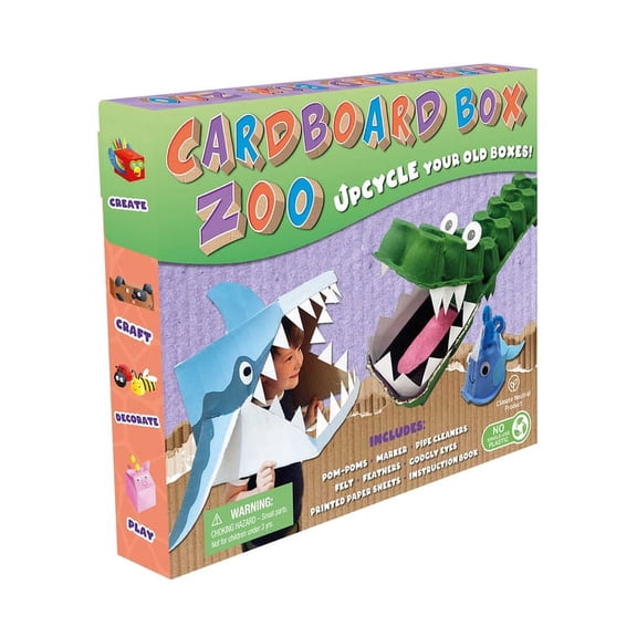 Cardboard Box Zoo: Craft Box Set for Kids, (Paperback)