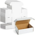 thumbnail image 1 of Cardboard Boxes - 9 x 6 x 3-Inch, White, 50-Pack - Mailers & Gift Boxes with Lids - Corrugated Packaging for Storage & Mailing, 1 of 9