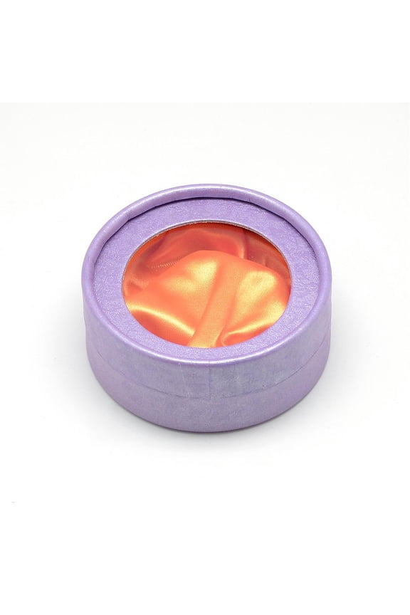 Cardboard Bracelet boxes for Bracelet & Bangle Flat Round Medium Purple 8.5x3.5cm