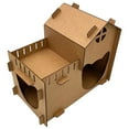 thumbnail image 1 of Cardboard Cat Homes Kitty House with 200 lb. test corrugated cardboard, Cat Playhouse for Indoor Cats, Gift For Cat Lovers, 1 of 10