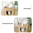 thumbnail image 1 of Cardboard Cat House With Scratching Board, Pet Cat Condo & Scratcher, Indoor Cat Furniture For Play & Rest, Cat Activity Center With Entrance Hole, 1 of 6