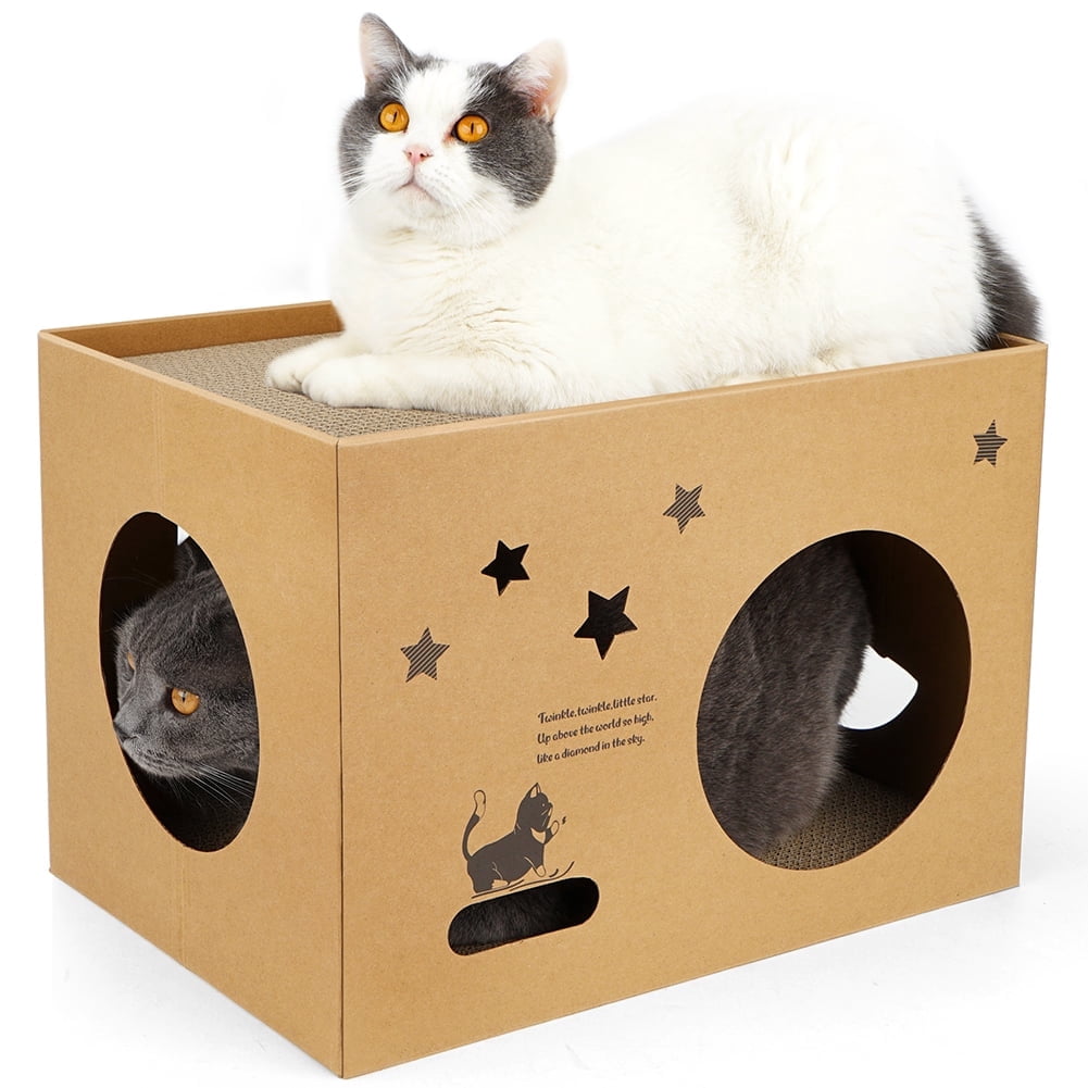 Cat Scratcher Bed Retro Camera Design Corrugated Cardboard Cat Nest Pet House main image 1