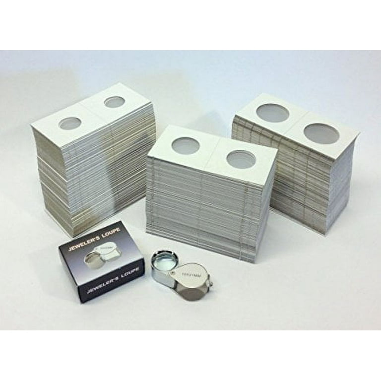 400pcs Coin Holder Cardboard Coin Holders Coin Flips Coin Collecting Papers, Size: 20.5x10.5x6CM