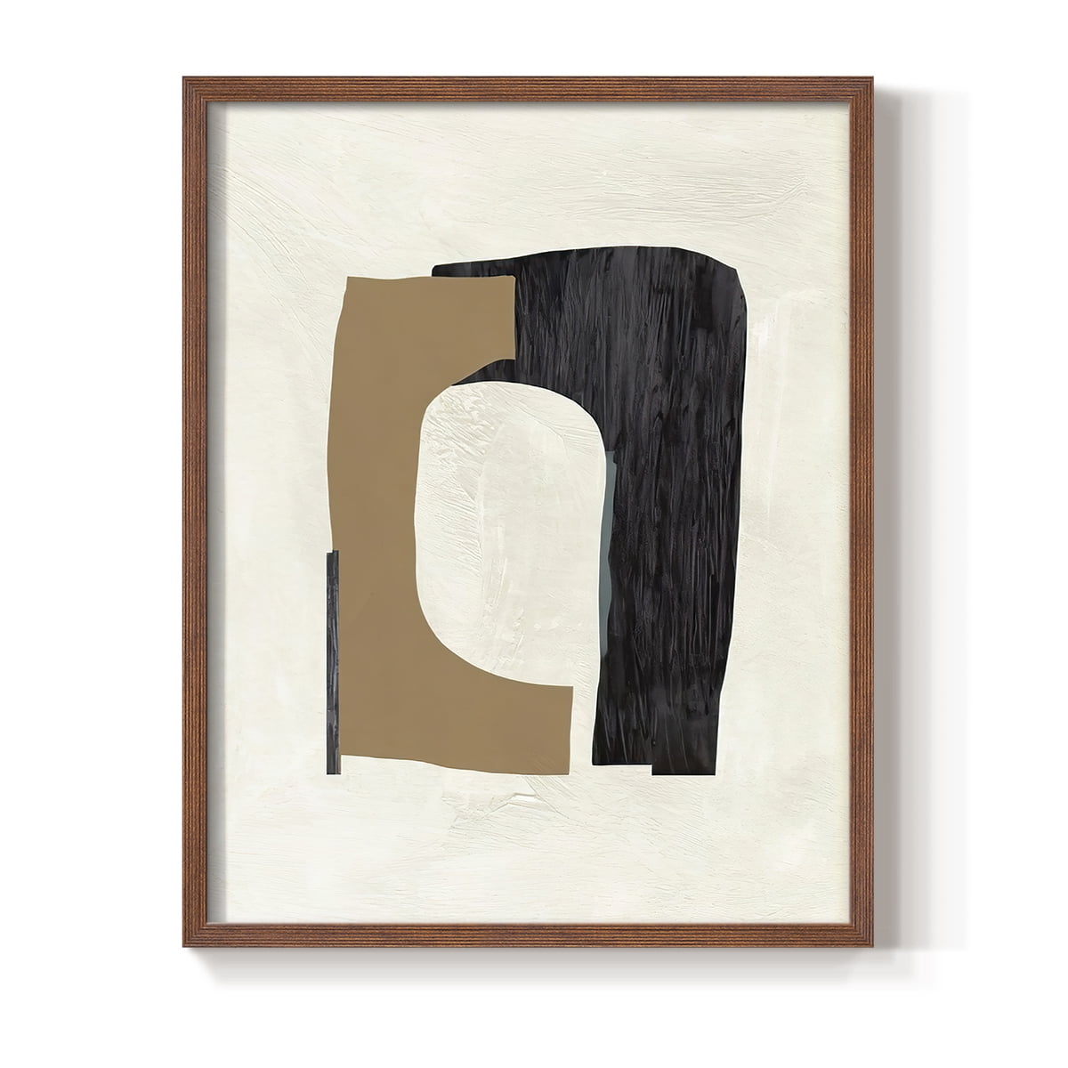 Cardboard Cutouts I Framed Print in Brown Solid Wood Framed Print No Nail Hanging