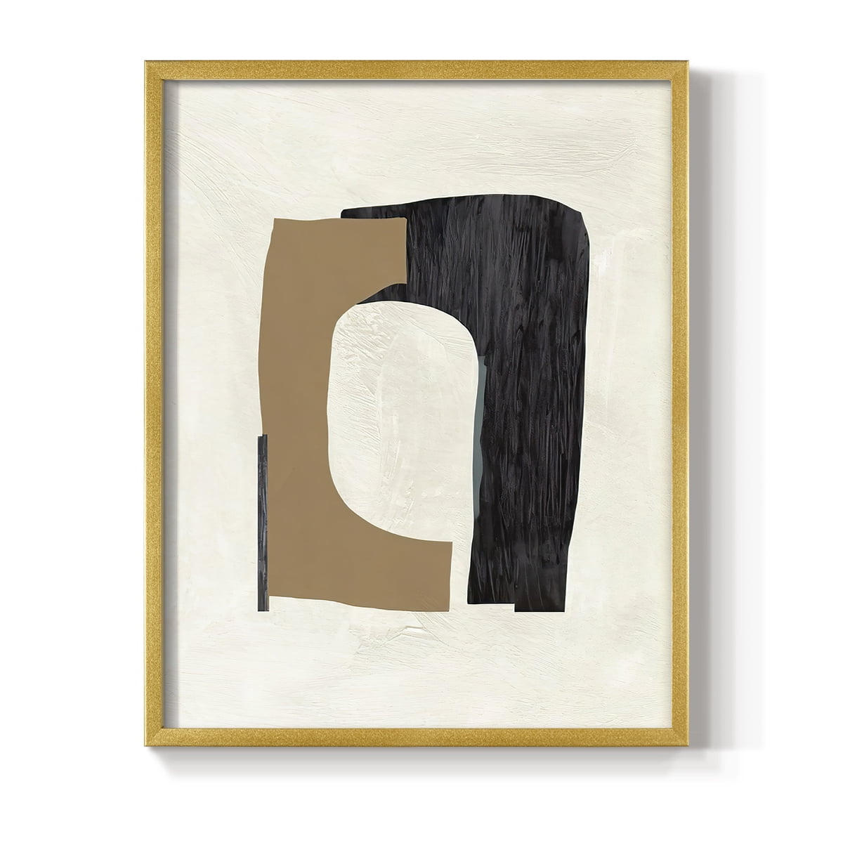 Cardboard Cutouts I Framed Print in Gold Solid Wood Framed Print No Nail Hanging