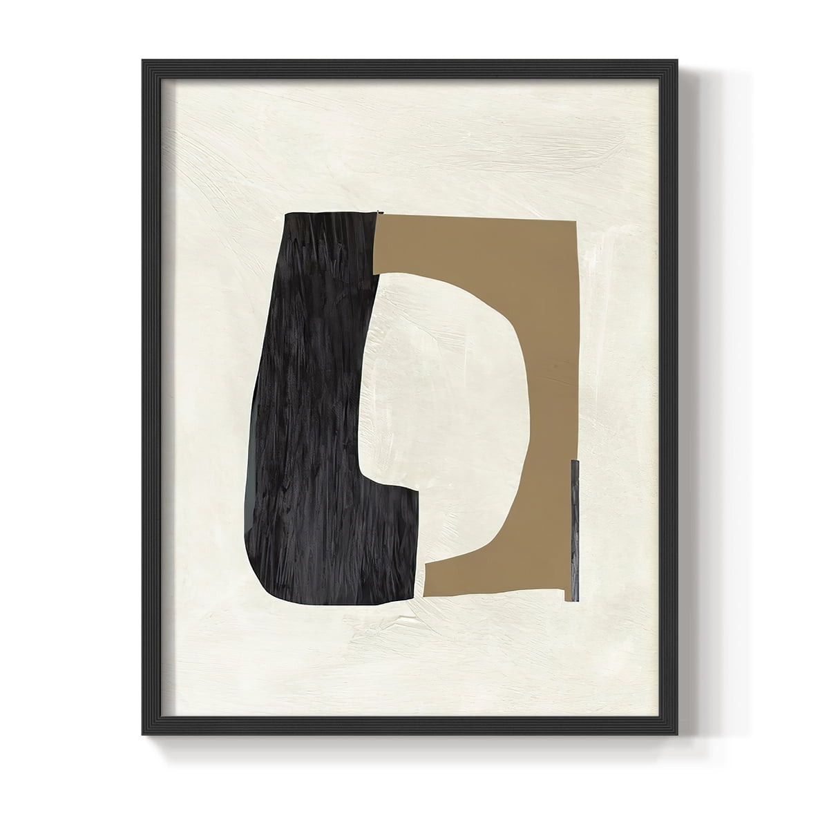 Cardboard Cutouts II Framed Print in Black Solid Wood Framed Print No Nail Hanging