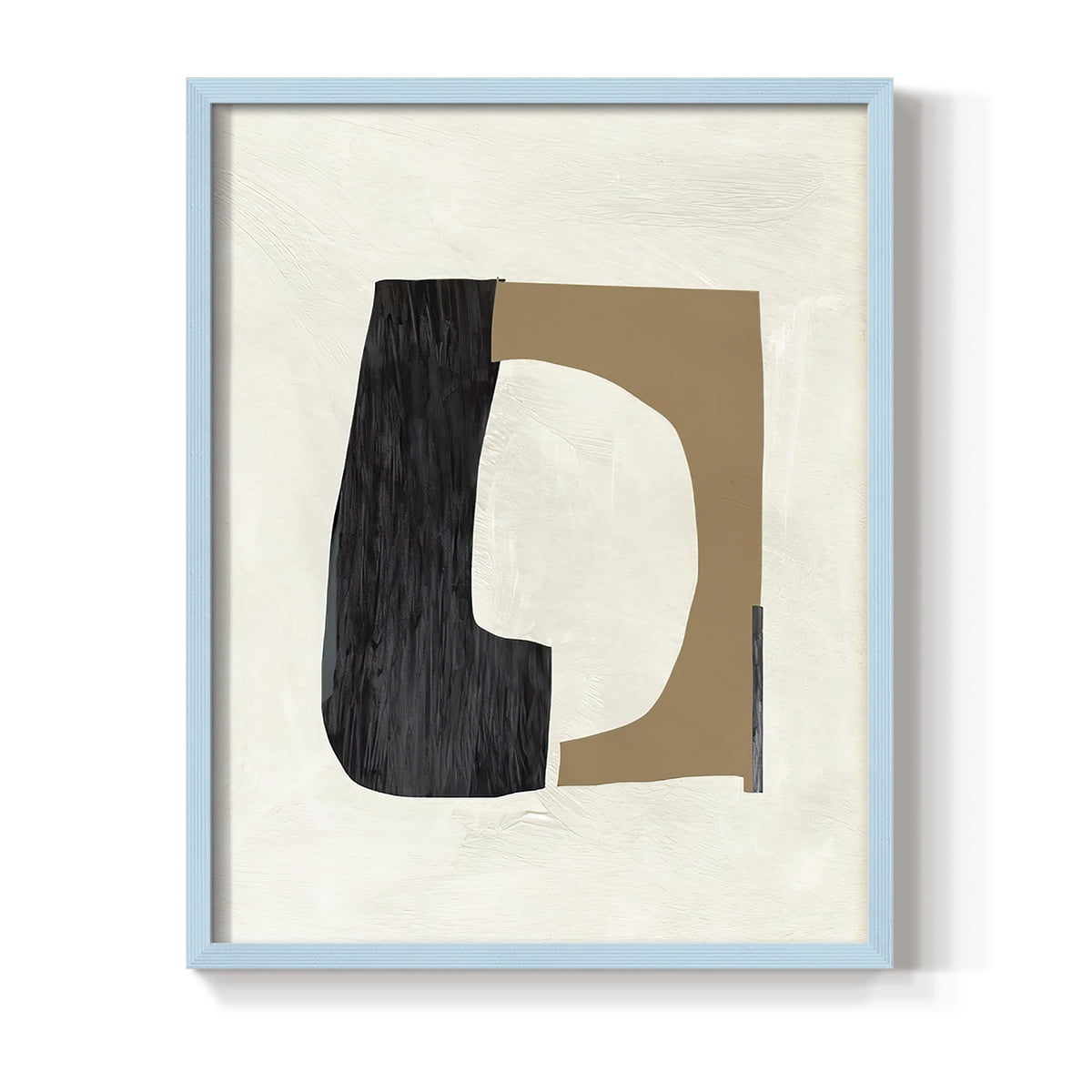 Cardboard Cutouts II Framed Print in Blue Solid Wood Framed Print No Nail Hanging
