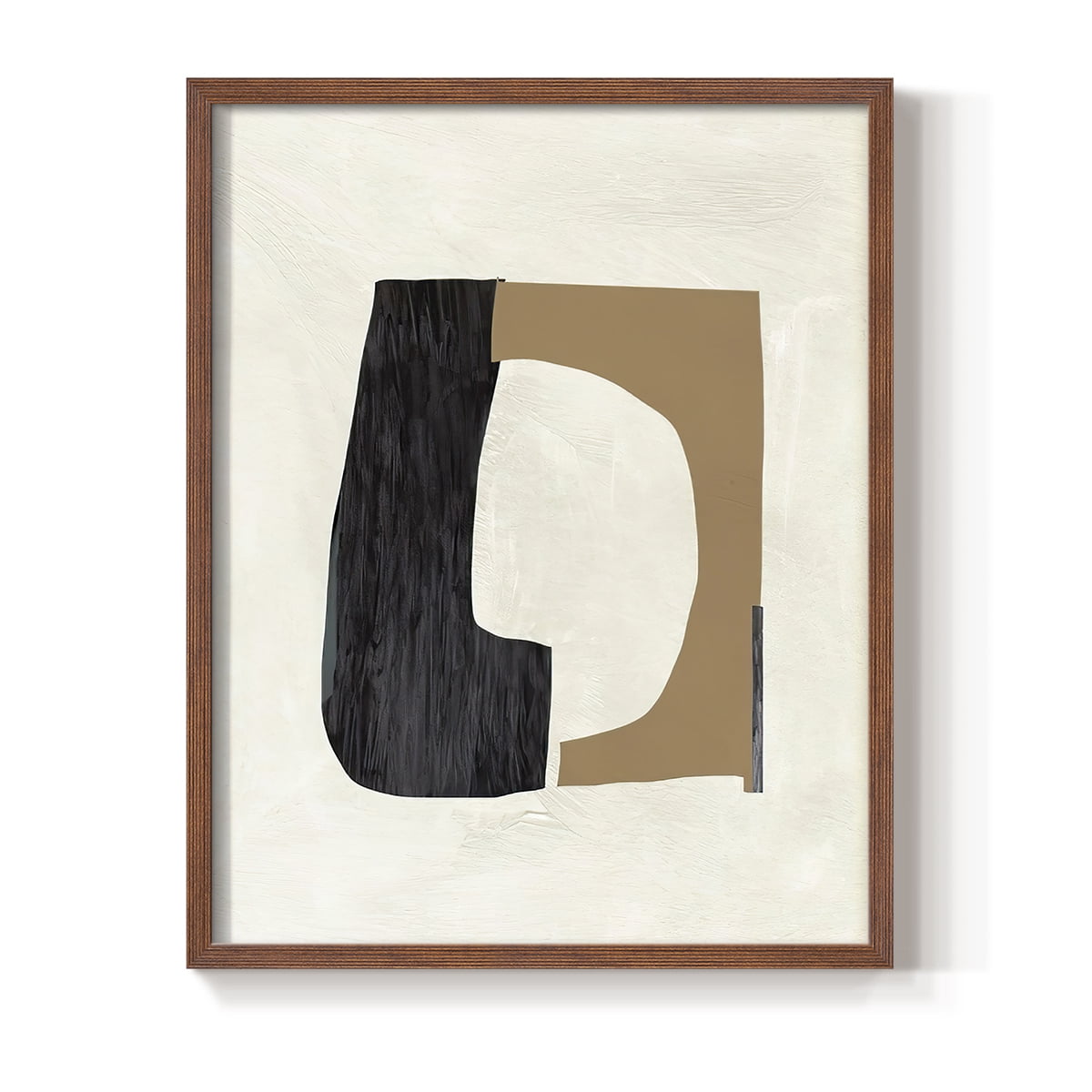 Cardboard Cutouts II Framed Print in Brown Solid Wood Framed Print No Nail Hanging